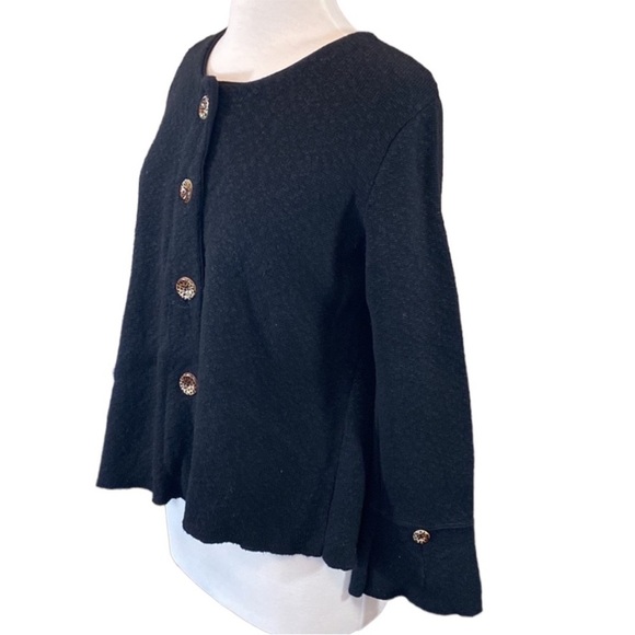 Willow Heavy Black Knit Cardigan - Picture 3 of 11